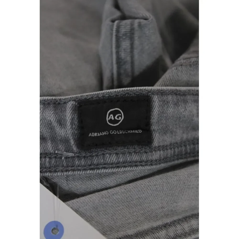 AG Adriano Goldschmied Mens Gray Straight Jeans Cotton Blend Button Fly Size 30